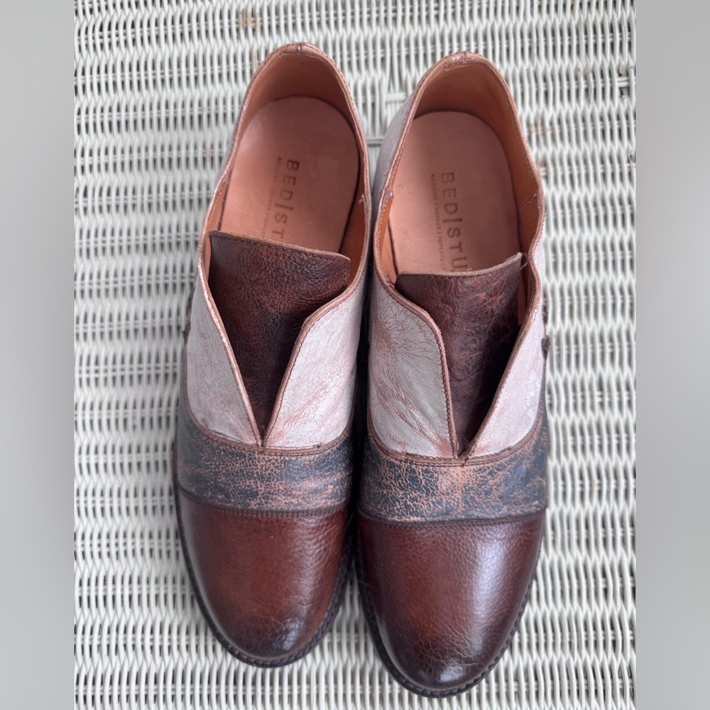Bed Stu Women’s Tri-Color Leather Shoes Rare! Sz 11 Rose, brown, cobbler series